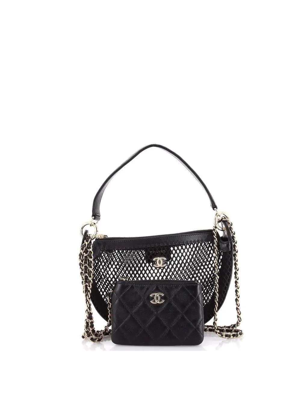 Chanel Half Moon Clutch With Chain Mesh #303899C38B